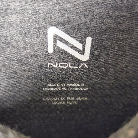 Nola Hooded Sweatshirt Gray Cotton Blend Womens Size 1X - Picture 4 of 13